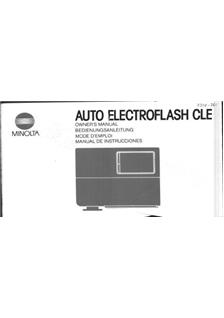 Minolta CLE - Auto ElectroFlash manual. Camera Instructions.